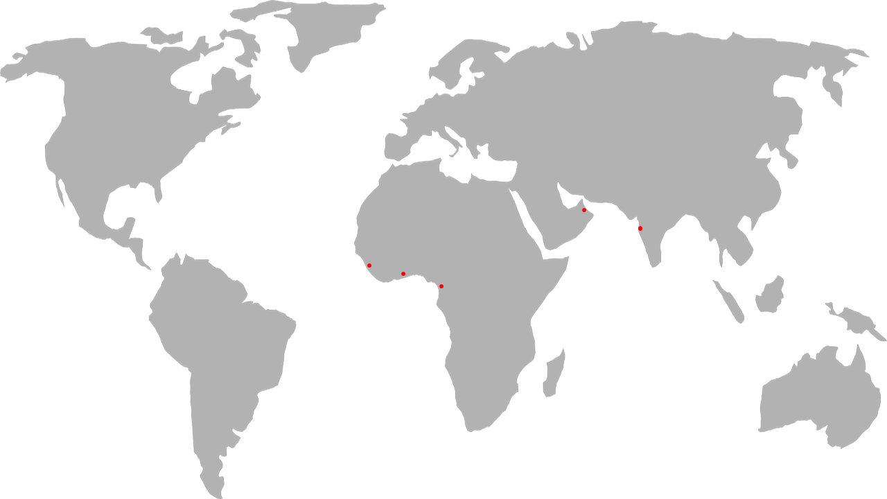 Locations in Africa